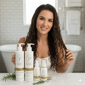 BioHair Care System by Pierina Ultimate Hair Care Solution with Onion Bulb Extract, 12 Intense Oils, Biotin, and Thermagloss for Strengthening, Hydrating, and Shine - Cleansing