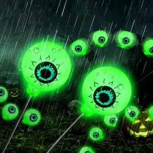 Solar Halloween Eyeball Lights Outdoor Decorations, Waterproof Blinking Firefly Lanterns for Garden Yard Party Decoration