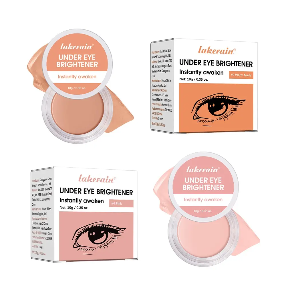 Under Eye Brightener Concealer Cream Warm Nude Shade, Smooth Under Eye Area, All Day Wear Lightweight Eye Base Makeup For Daily Beauty Look
