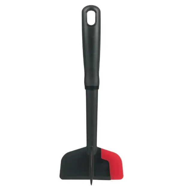 Mainstays Silicone Meat Masher and Chopper Black 5 Beveled Blades Heat Resistant to 392F Nonstick Safe Dishwasher Safe