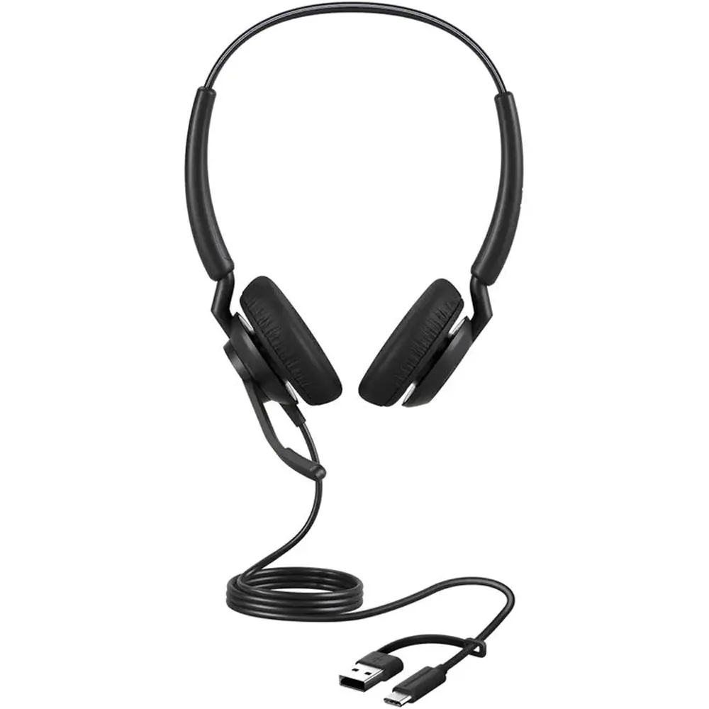 Jabra Engage 40 Stereo Cabled Headphone - USB-A/USB-C Compatibility, Unified Communications Support, Electronic Headset for Core Audio Needs