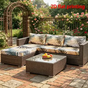 JIT 1/2/4/6/8/10/12pcs Sofa Cushion Covers, Fashion Digital Print Outdoor Couch Protectors, Easy Remove, for Garden Park Indoor Outdoor，Outdoor Sectional Sofa Cushion Cover, Stretch Fit Patio Sofa Slipcover