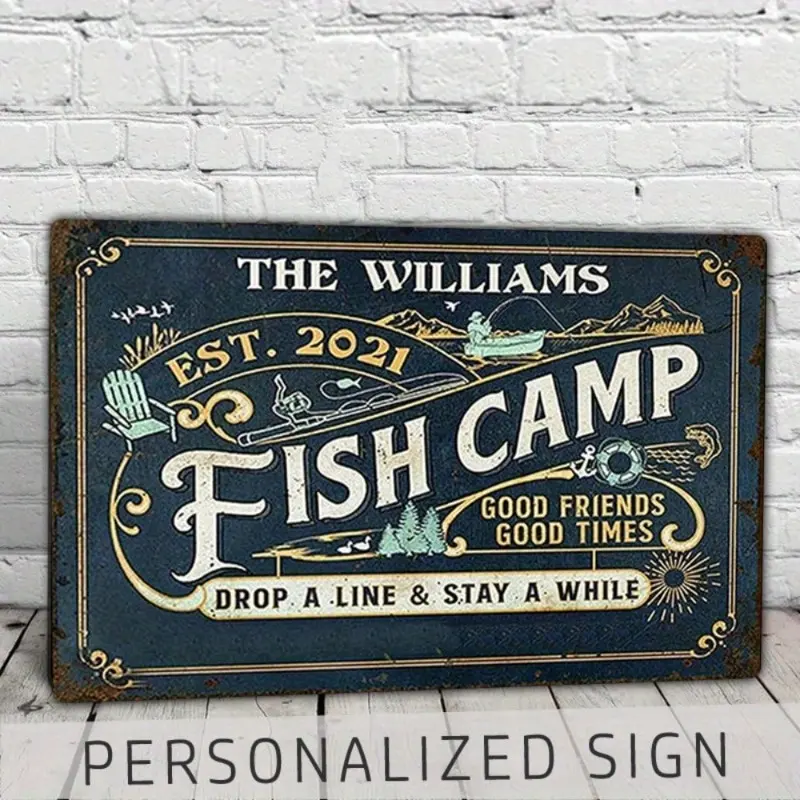Rustic Personalized Metal Wall Art 8x12 Inch Custom Aluminum Tin Sign Vintage Garage Man Cave Bar Outdoor Decor Durable Wall Plaques