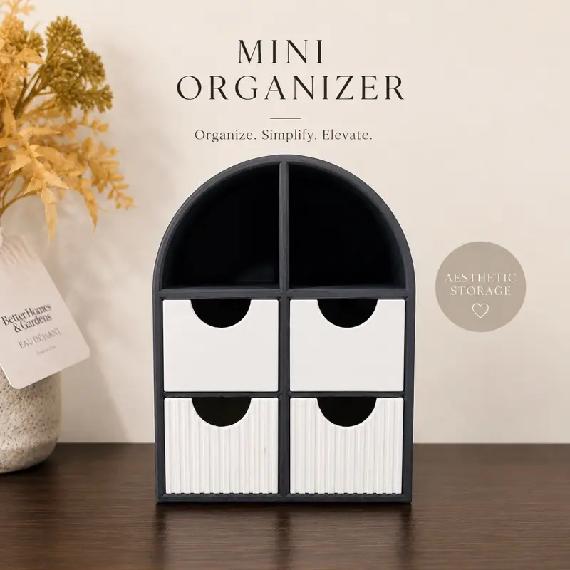 Modern Mini Drawer Organizer – Aesthetic Desk & Vanity Storage for Jewelry, Office Accessories, Makeup & Small Essentials