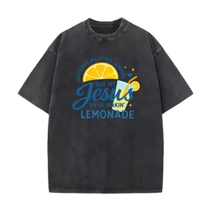 Life Gave Me Some Lemons, But My Jesus, He Be Makin' Lemonade, Jesus Lemonade, Lemonade Tee, Child of God, Faith Apparel Grunge Graphic Album T-Shirt
