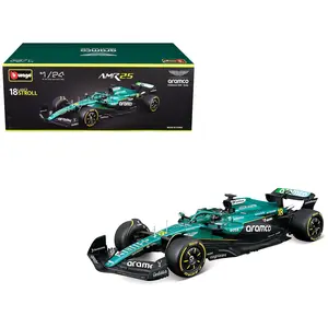 Aston Martin AMR25 #18 Lance Stroll "Aramco" Formula One F1 "World Championship" (2025) 1/24 Diecast Model Car by Bburago