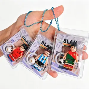 Soccer Star Merchandise Keychain Bag Pendant Soccer Competition Accessory Gift for Fans Decor Hanging
