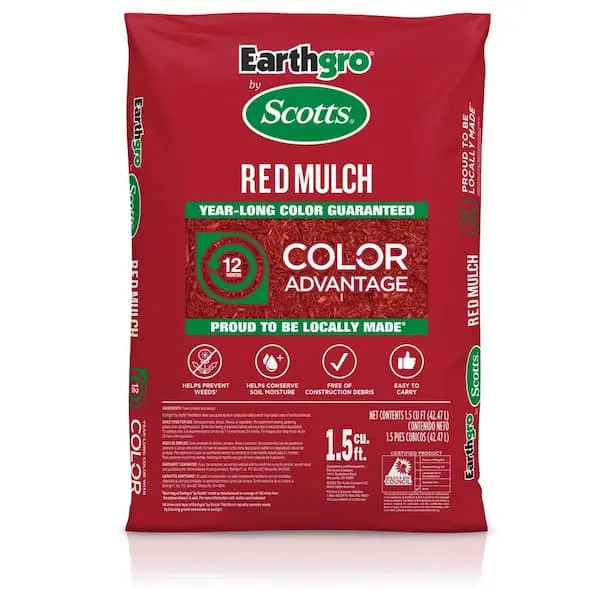 Scotts  Red Mulch 1.5 cu ft Bagged Shredded Mulch with Year Long Color Advantage for Gardening