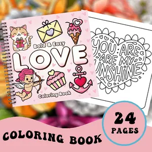 Comfortable Scene Coloring Book Spiral Bound, Unique Illustrations, 24 Pages, Ideal Relaxing Gift, Perfect for Birthdays, Parties, Holidays, Adult Coloring Book