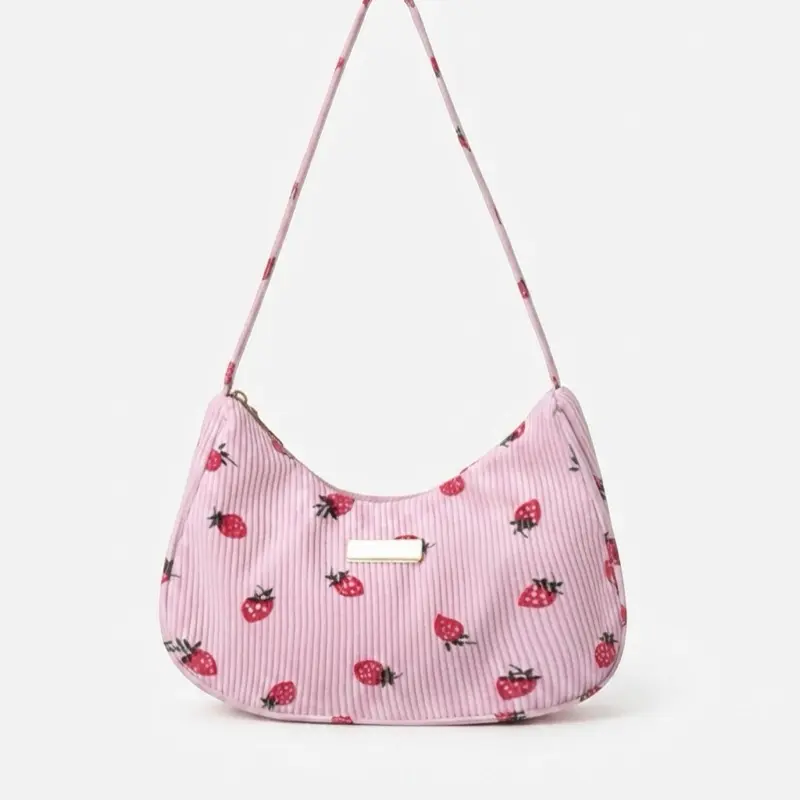 Strawberry Print Shoulder Bag