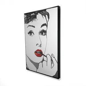 Begin Home Decor 2081-3624-FI19 24 x 36 in. Audrey Hepburn Outline Style Framed Canvas - Home Decor