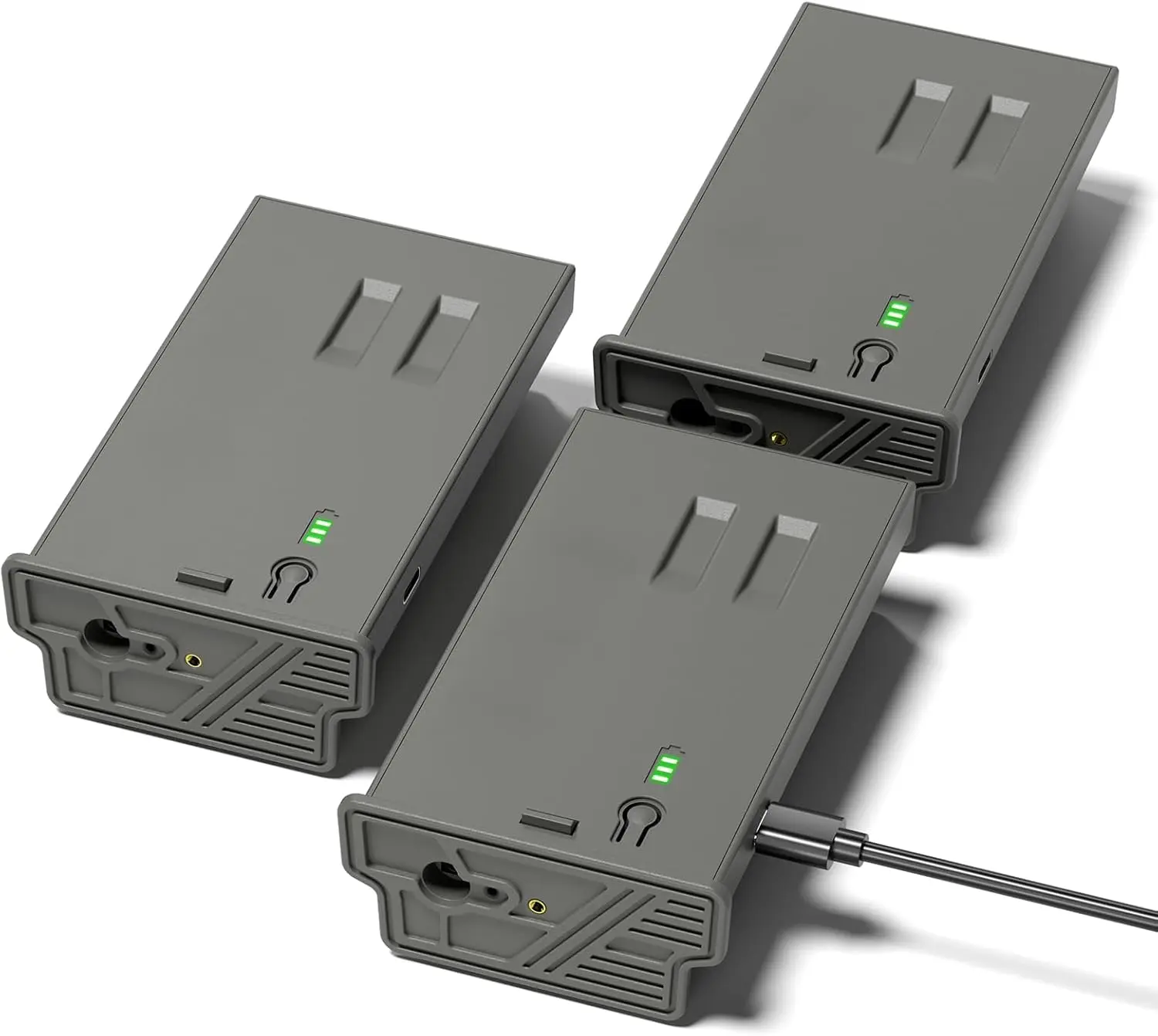 3 Pack 6000mAh Upgraded Solar Charge Battery Pack Compatible with Reveal Cellular Trail Hunting Camera Ultra, X Gen 3.0, Pro 3.0, X, X Pro, X Gen 2.0, XB, SK, Rechargeable Lipo Lithium Battery Pack
