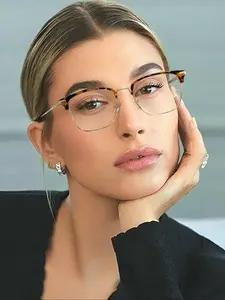 Minimalist Temperament Browline Frame Eyeglasses, Vintage Trendy Eyeglasses for Everyday Use, Fashion Accessories for Outdoor Activities, Quality Eyeglasses