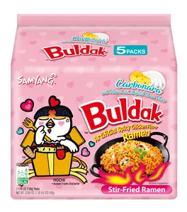 Samyang Spicy Chicken Noodle Carbonara Flavor Ramen, 4.58 oz, 5 Pack