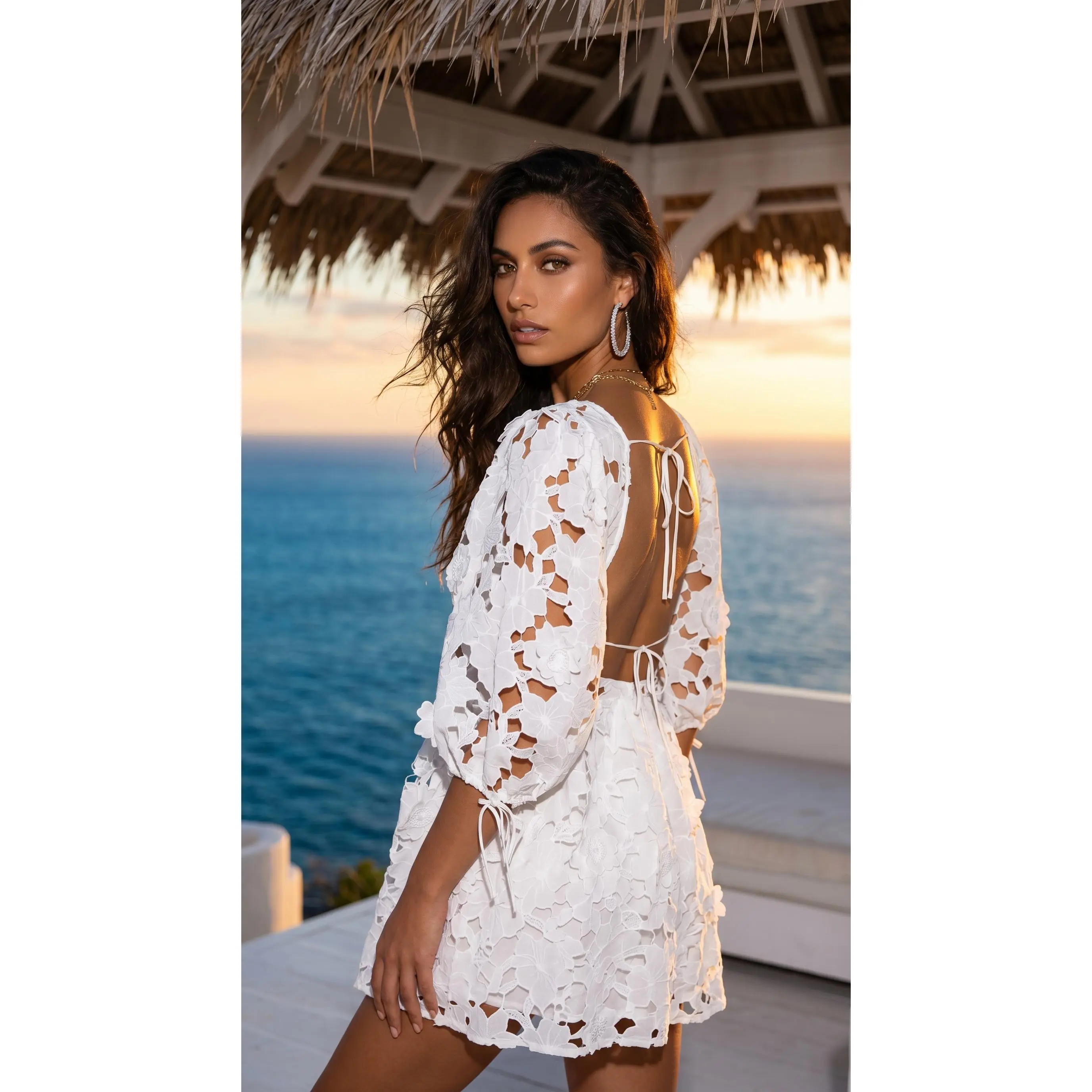 floral crochet lace dress Vintage Embroidered Floral Crochet Lace Maxi Dress