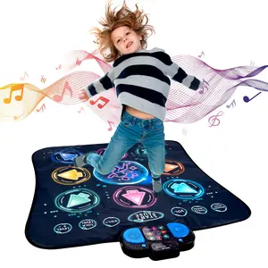 Foot Pedal Dance Mat, 8-Key Single Player Fitness Exercise Balance Pad, Multi-Level Game Mat, Parent-Child Interaction Gift, Music