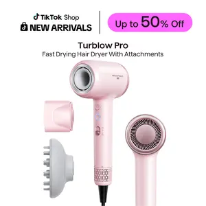 Wavytalk Turblow Pro Fast Drying Hair Dryer - 110,000 RPM Brushless Motor | High Speed Fast Drying, Frizz Control & Smoothing, 3 Speeds & 3 Temps, Negative Ions for Against Heat Damage
