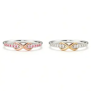 2PCS Forever Best Friends Pink Infinity Love Ring – A Promise That Never Ends