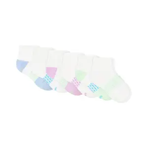Hanes 6-PACK  Socks for Girls, Ankle — Absolute Active — Cushioned, Heel Shield Comfort HGAAA6
