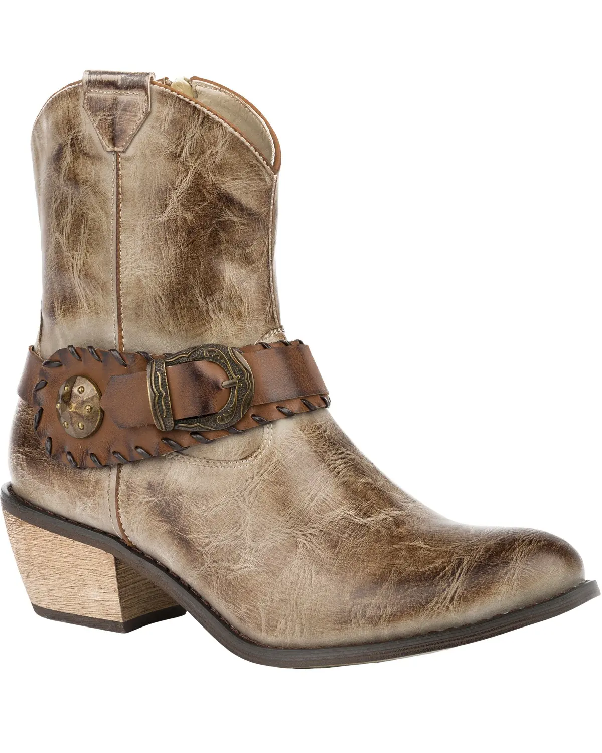 Women's Women'S Mae Buckle Strap Fashion Boot Round Toe - 09-021-1557-2053 Ta