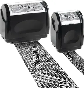 Privacy Security Roller Stamp 2 Pack Info Cover Tool for Address Bills Confidential Documents Secure Shredding