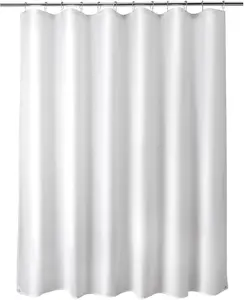 [New Deal] Waterproof Fabric Shower Curtain Liner Washable, Cloth Bathroom Shower Liner with Magnets, White Shower Liner Soft Fabric, Lightweight Shower Curtain Liner, 70x72 Inches curtain set