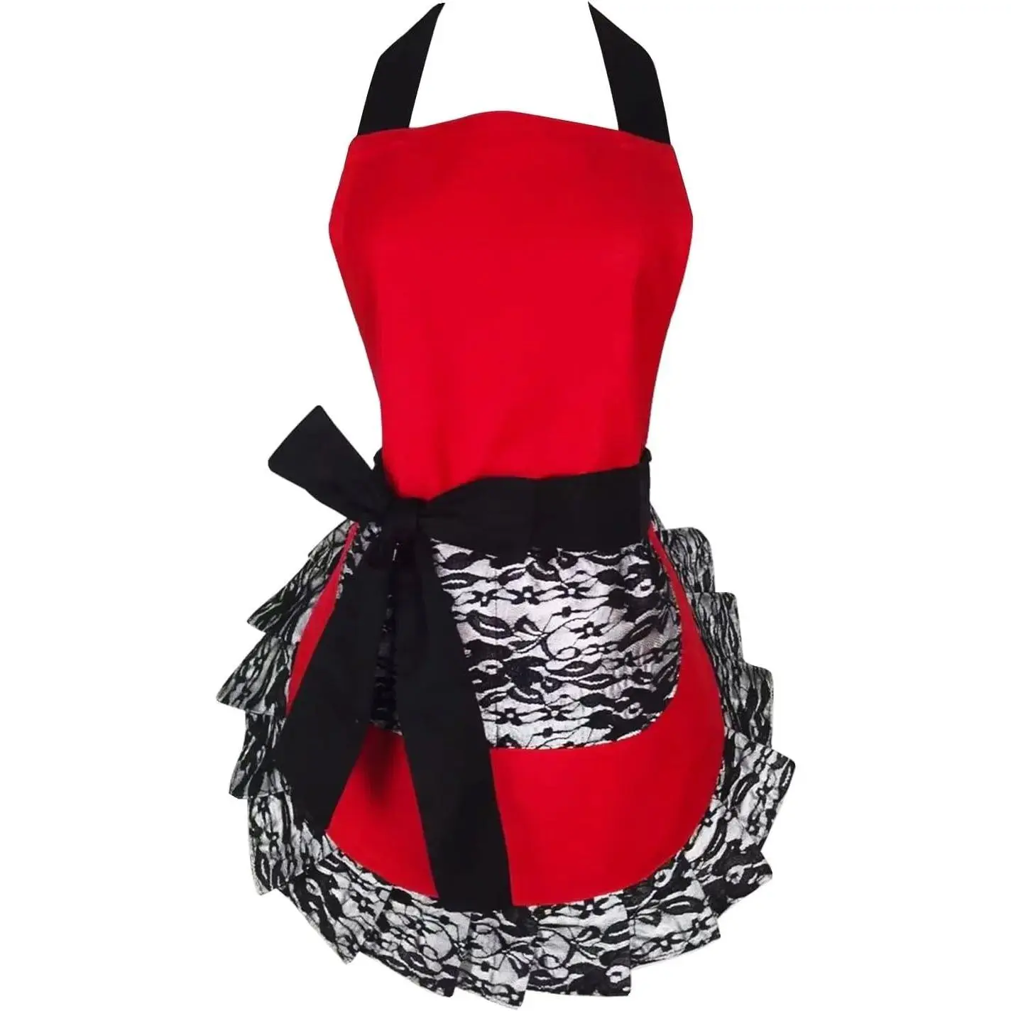 Apron with Pocket, Fun Retro Sexy Cooking Pinup Aprons for Women Girls Apron with Pocket, Fun Retro Sexy Cooking Pinup Aprons for Women Girls