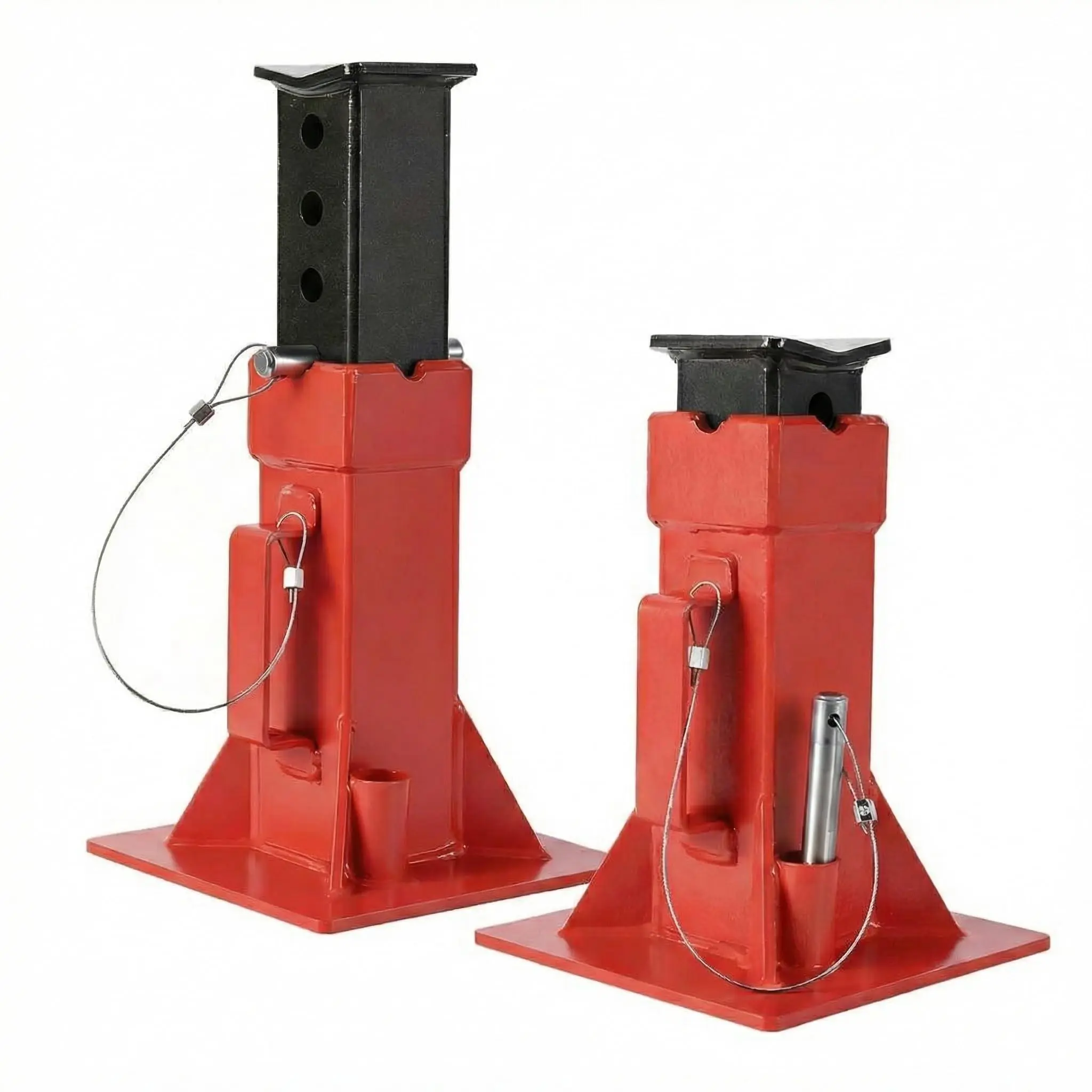 Heavy-Duty 22 Ton Jack Stands, 2 Pack Pin Type Supports with Quick-Lock for Trucks, RVs & Trailers, 13-19.68 Inch Adjustable Height, Professional Automotive Garage Equipment, Red