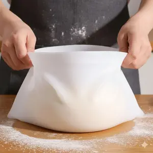 One-Piece Non-Stick Dough Bag: Heat-Resistant, Seamless Design for Proofing, Mixing & Chilling. Perfect for Home Kitchens & Bakeries. Easy to Clean, Commercial-Grade Dough Mixing Tool, Nonstick Baking Tool