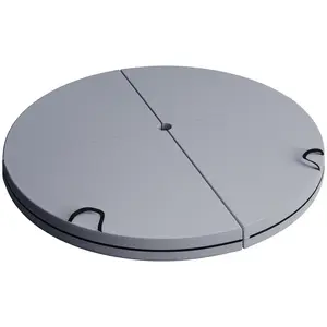 Soozier Pole Dance Crash Mat, 5ft Wide Foldable Pole Padding Crash Pad with Carrying Handles and 3.5" Thick EPE Foam for Dance Training and Exercise, Gray