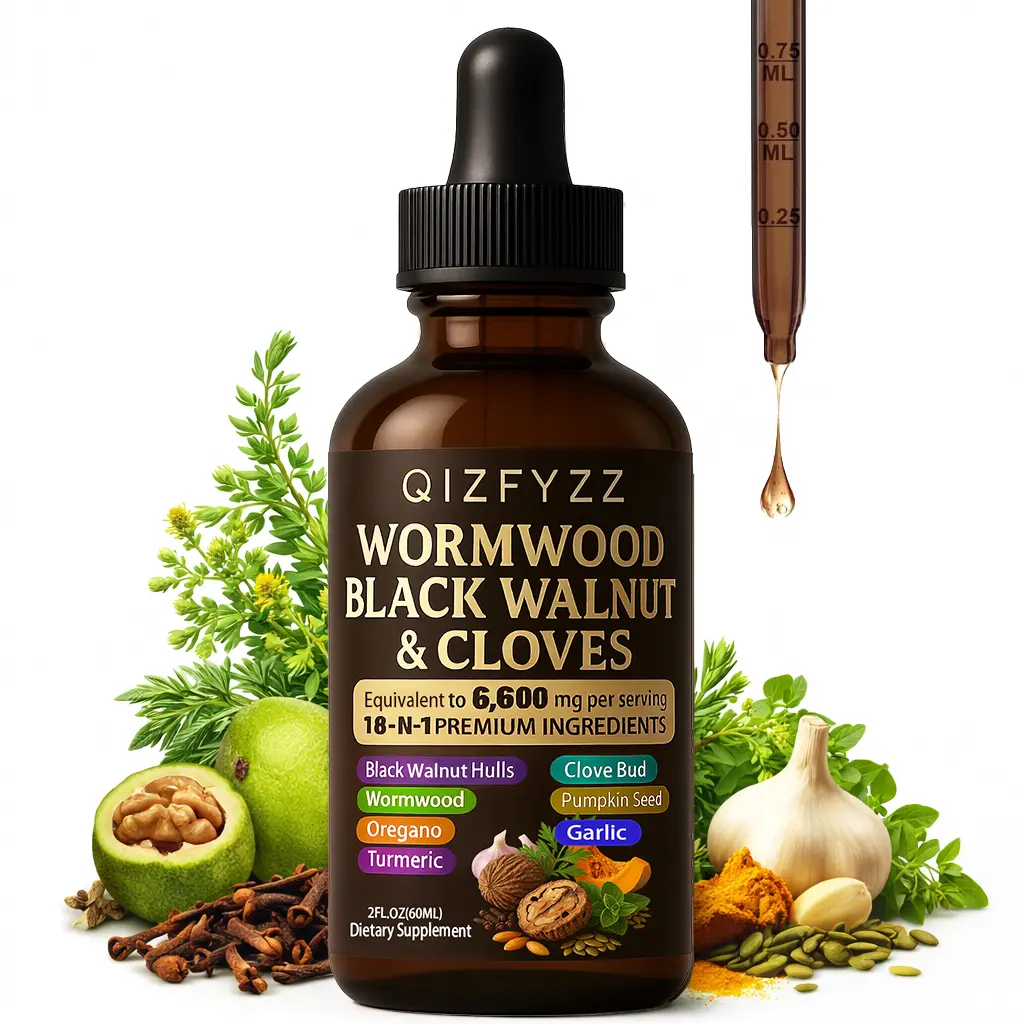 summervibes 18-in-1 Black Walnut & Artemisia Herbal Drops | 6600mg per Serving | 30-Day Supply | Digestive & Wellness Support with Clove, Garlic, Turmeric, Pumpkin Seed, Oregano & Berberine