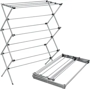 Honey-Can-Do Oversize Collapsible Metal Clothes Drying Rack, Grey