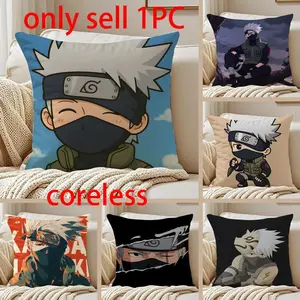 HOT Japanese anime game Naruto Hatake Kakashi Pillow Case Pillowcase Anti-dustmite Invisible zipper silky short plush Sofa cushion cover polyester microfiber standard queen king white bed home