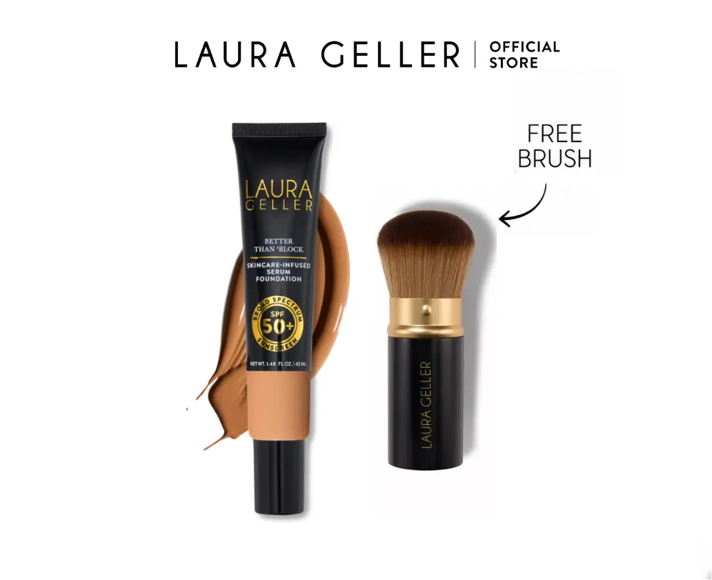 Laura Geller Better Than ‘Block Skincare-Infused Serum Foundation with  Broad Spectrum SPF 50 + FREE Brush