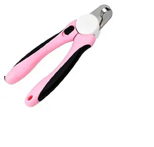 212 MAIN 6.5-Inch Stainless Steel Pet Grooming Nail Clippers - Pain-Free Paw Trimmer with Safety Guard for Dogs & Cats, Includes 1 Nail File, Pink