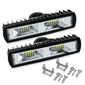 FCCEMC LED Headlights 12V For Auto Motorcycle Truck Boat Tractor Trailer Offroad Working Light 48W LED Work Light Spotlight
