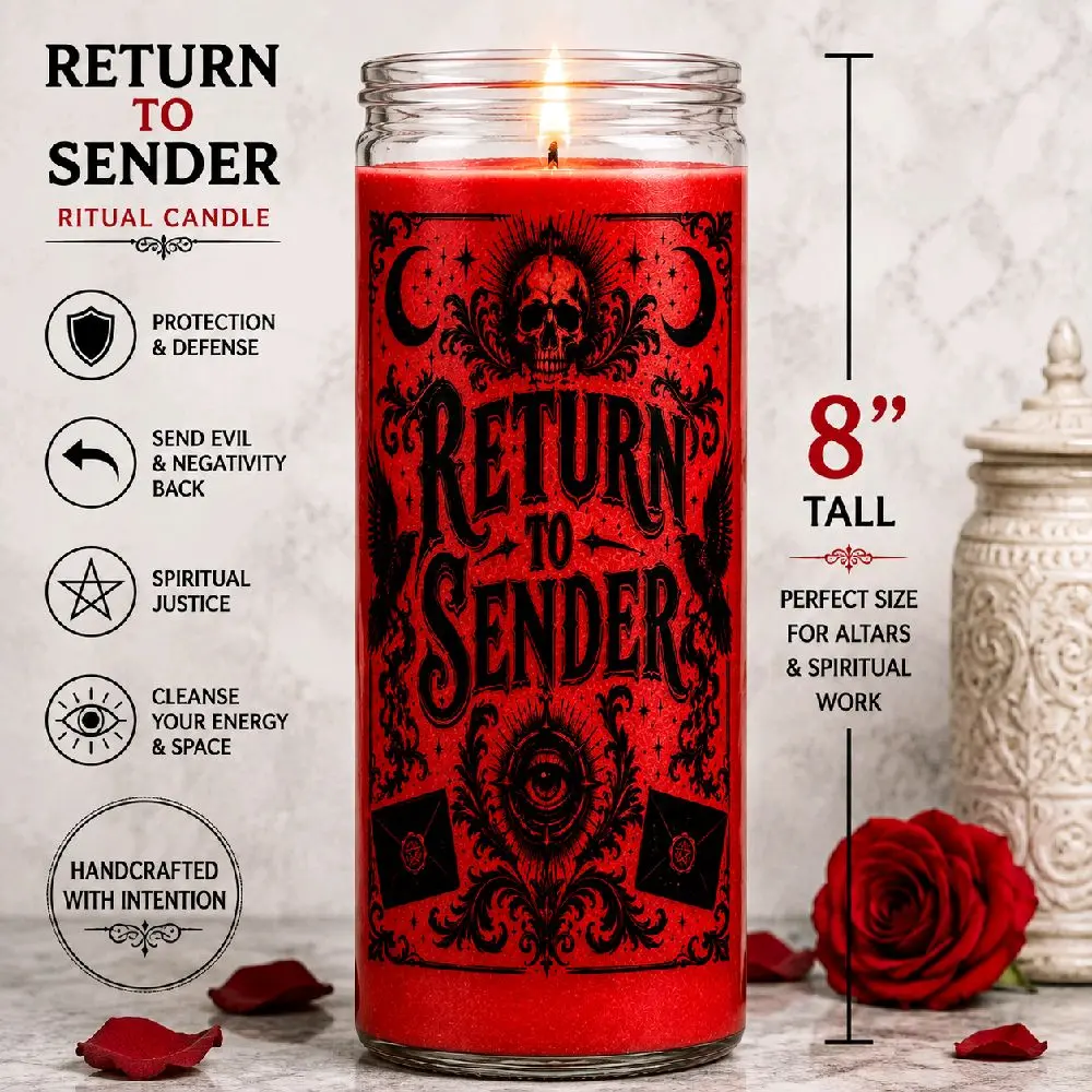 Return To Sender Ritual Candle Un Scented Candle