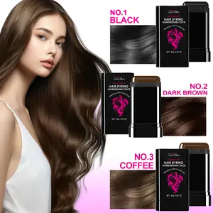 ZaiDoc Disposable Hair Dye Stick - Sweat-proof Water-proof Oil-proof Gray Hair Cover 20g Portable 2-in-1 Design Travel-friendly Time-saving High Coverage Temporary Color