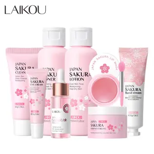 Sakura Skin Care Set, 8 Counts/set Moisturizing Facial Skincare Kit, Skin Care Kit for Women, Gift for Girls