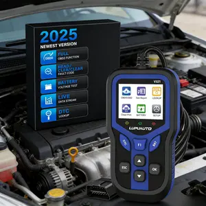 Upgraded OBD2 Engine Diagnostic Scanner Tool - Checks Engine Warning Light, Clears Vehicle Fault Codes, Performs Professional Battery Start Testing tester relay car