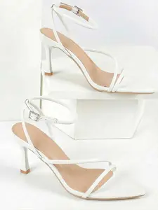 2026 New Pointed Toe Strappy Heels, Elegant Stiletto Sandals for Wedding Guest & Office, Minimalist Chic Pumps for Women Footwear