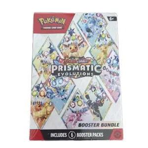 Pokémon Trading Card Game Prismatic Evolutions Booster bundle includes 6 Packs for Collectors & Enthusiasts Featuring Chase Set Cards