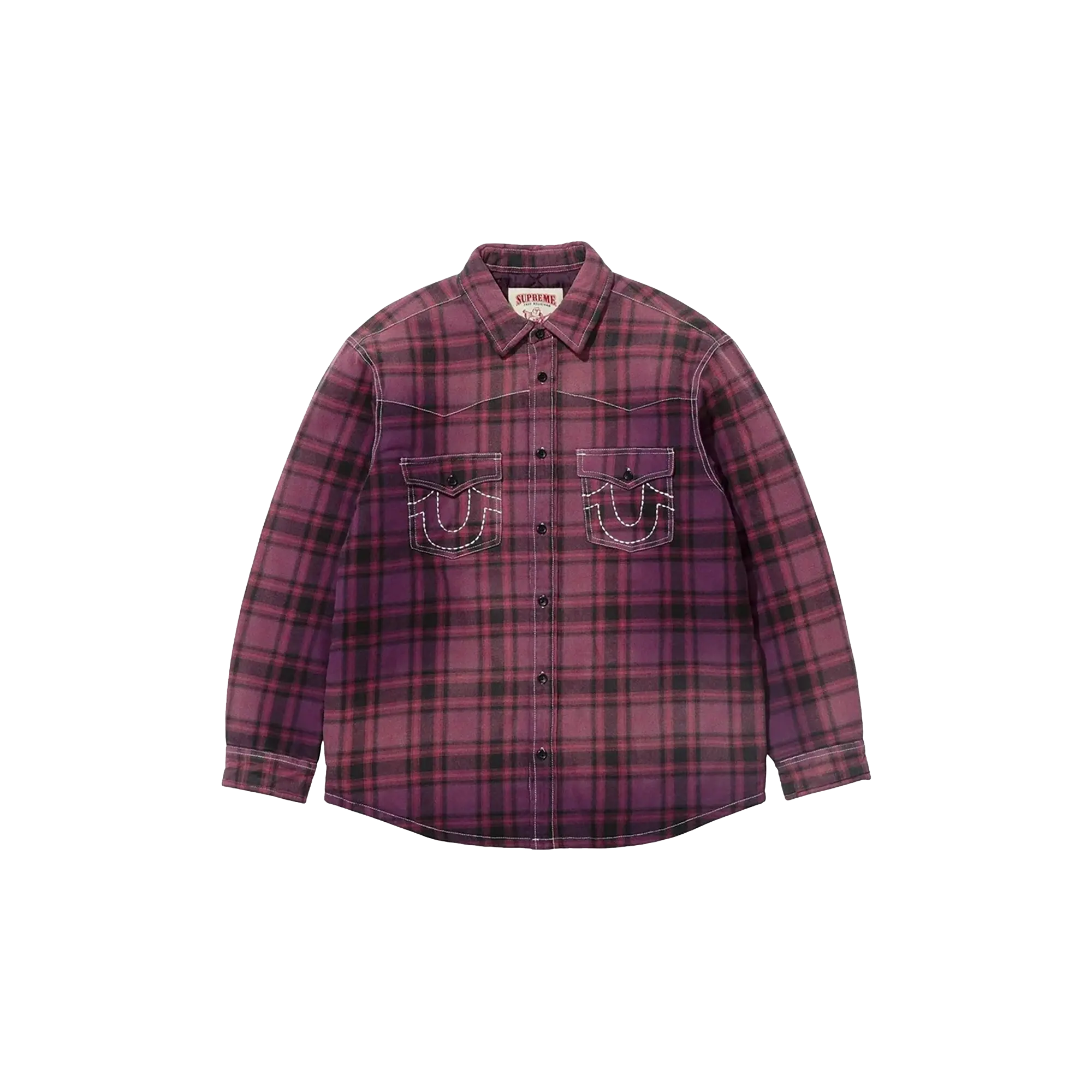 True Religion Quilted Lined Plaid Flannel Jacket "FW25 - Purple" SU27248