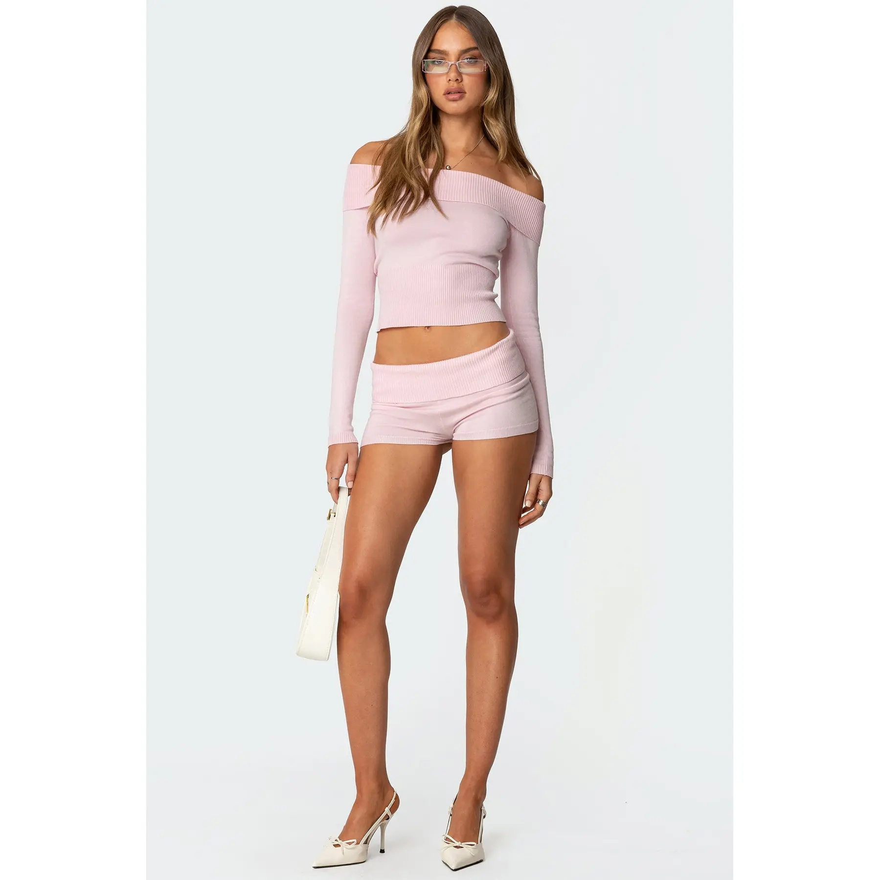 Jamie Fold Over Knit Shorts