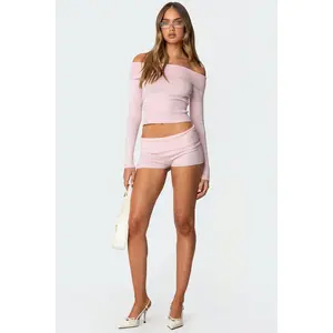 Jamie Fold Over Knit Shorts