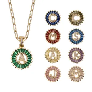 MEIITRUE Jewelry 2 Pack Initial Letter Pendant Necklaces 14K Gold Plated Alphabet Necklaces with Adjustable 17''-19'' Chain for Women Valentine's Day Jewelry Set