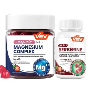 VEV Supplement Bundle: Magnesium Gummies + VEV Berberine Capsules, for Daily Nutrition
