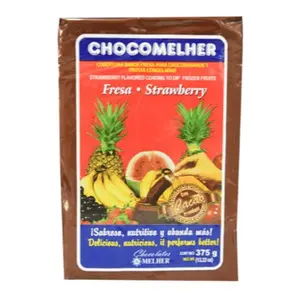 Cobertura Sabor Fresa para Chocobananos y Frutas Congeladas - Producto de El Salvador / Strawberry Chocolate Coating - Chocomehler - 13.22 oz