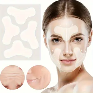 20pcs Half-Transparent Face Patches, Anti-Wrinkle Facial Stickers, Lightweight Comfortable, Invisible Breathable, Daytime Skincare Night Repair