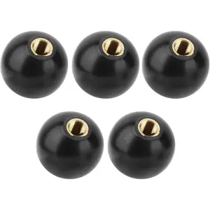 5Pcs M10*35 Black Round Nylon Engineering Plastic Ball Lever Knob Replacement Accessory for Machine Tool